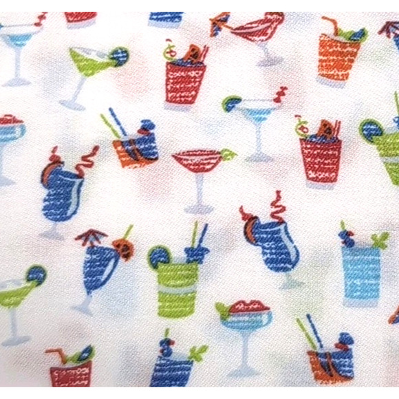 Age Of Wisdom Button Up Shirt Mens M White Multicolor Cocktails Print NEW NWT - Picture 2 of 12